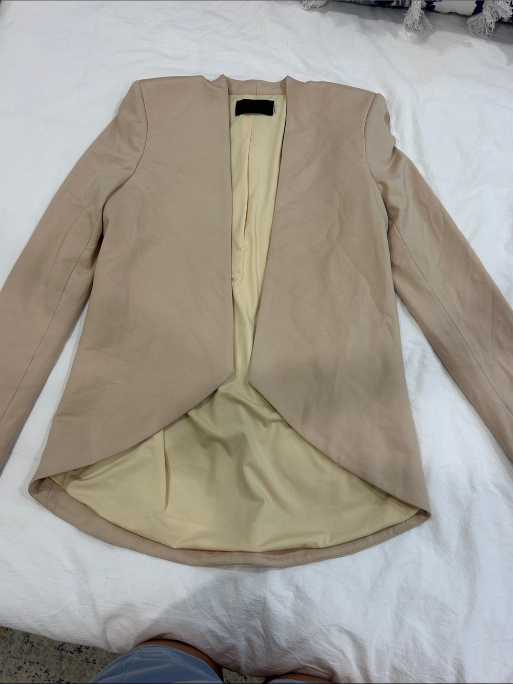 Blaque Label Taupe Open-Front Blazer